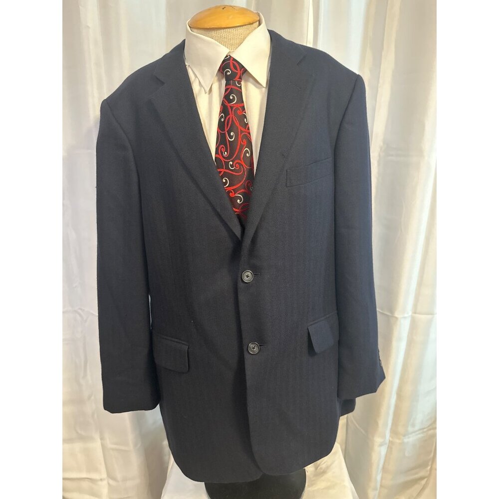 John W. Nordstrom Signature Blazer Mens 44R Navy 100% Lora Piana Cashmere